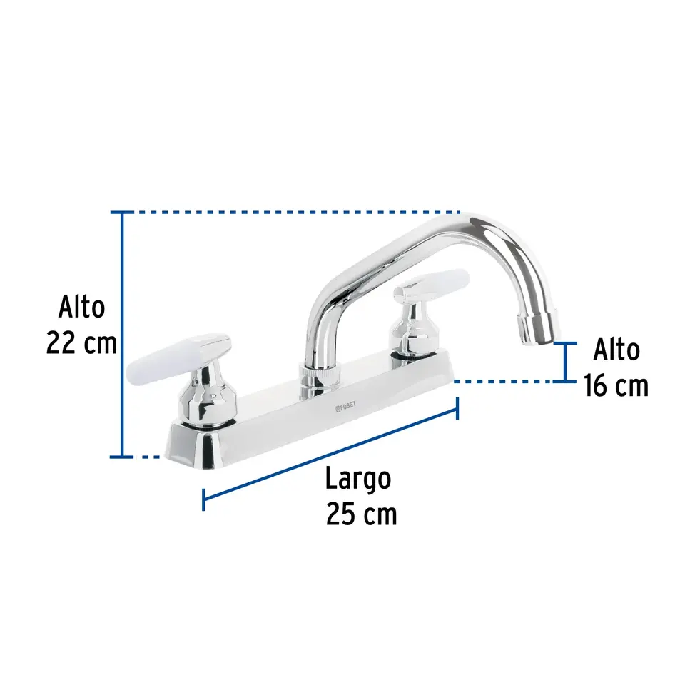 Master with 24 units 8' Chrome Sink Mixer, Short Neck, Cone, BASIC