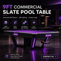 Mesa de Billar Comercial de 9 Pies con Retorno Automático de Bolas para Salones de Billar, Clubes y Distribuidores