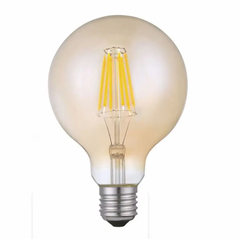 OEM G95 Glass Edison Soft LED Vintage Filament Bulb 110V 240V Dimmable G30 LED Globe Light Bulb