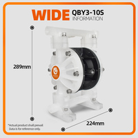 GODO QBY3-10s Pompe pneumatique PP Solution acide-base Transfert d'eau de mer Pompe à air chimique