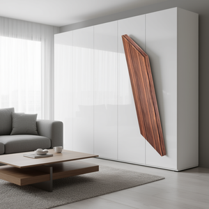 แผงข้างเคาน์เตอร์แบบโมดูลาร์ 43x90 สีขาวเงา ชิ้นส่วนตู้ห้องนั่งเล่น - Product Image 3