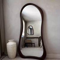 Espejo de Forma Irregular Personalizado, Espejo Decorativo para el Hogar, Marco de MDF, Espejo Completo, Espejo de Cuerpo Entero para Dormitorio, Espejo de Pie