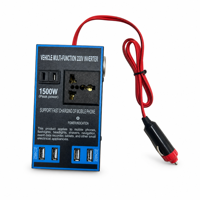 Chargeur de Voiture 100W 12V/24V vers 220V Domestique Multi-Ports avec Prise CA, Onduleur de Voiture, Chargeur Rapide pour Voiture, Convertisseur de Puissance