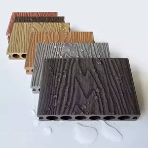 Prix de gros, imperméable, durable, faible entretien, installation facile, terrasse extérieure en WPC 3D embossé - Product Image 3