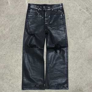 <span class=keywords><strong>Pantaloni</strong></span> Larghi Casual Streetwear Punk Hip Hop Personalizzati, Gamba Larga, Vestibilità Ampia, Gamba Dritta, in Ecopelle PU per <span class=keywords><strong>Uomo</strong></span> - Product Image 1