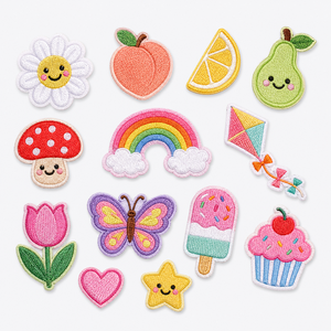 Set <span class=keywords><strong>di</strong></span> Toppe Ricamate con Frutta e Fiori, Decorazioni Termoadesive per Vestiti, Borse, Scarpe e Cappelli AWELLS - Product Image 1