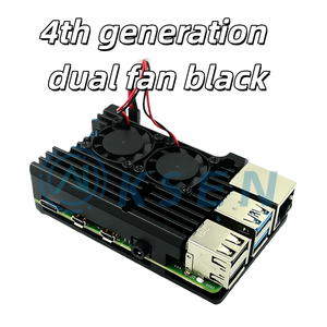 Scocca lampone <span class=keywords><strong>Pi</strong></span> metallo quarta generazione lampone <span class=keywords><strong>Pi</strong></span> quarta generazione B + scatola in lega di alluminio 4B assemblata involucro di dissipazione del calore - Product Image 4