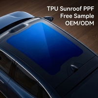 HOHOFILM TPU PPF Film isolant thermique bleu clair pour toit ouvrant de voiture, autocollant de protection de peinture Ice Armor 7.5Mil