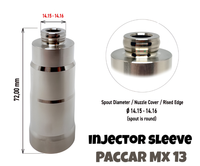 Manchon d'injecteur Paccar MX13 avec jeu de joints toriques (6 pièces). 1629459, 1629458, 2121398