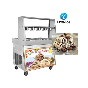 Máquina de fábrica Tailandesa de helados, rollo de helado, sartén plana, máquina de rollo, máquina de helado tailandesa, 1 sartén