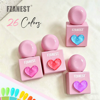 FZN Private Label Tpo Free 26 Couleurs Gel UV pour Ongles en Forme de Cœur, Flacon d'Échantillon, Gel UV pour Ongles, Vernis Gel, Kit de Vernis Gel pour Ongles
