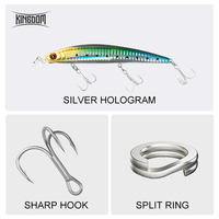 Leurre de pêche à la truite Kingdom Minnow Crankbaits 125 mm 23 g, leurres pour la pêche en eau salée, wobblers pour la pêche à la traîne, appât artificiel, faux poisson, prix OEM