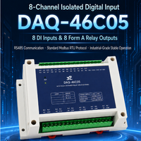 Módulo RS485 DAQ-46C05 con Funciones DI: Entrada DI, Bloqueo DI, Inversión DI, Conteo DI, Medición de Frecuencia DI, Funciones DO (8A)