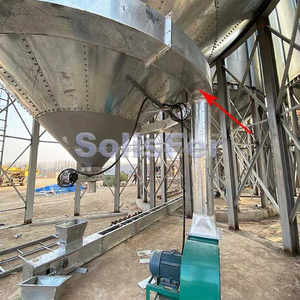 Silo de arroz con fondo de tolva de acero galvanizado TCZK 300T-500T para granja porcina nuevo y utilizado para almacenamiento de alimentos en industrias de construcción - Product Image 3