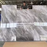 Offre Spéciale : Panneau Mural et Plaque en SPC Effet Marbre Ignifuge et Imperméable 4x8 pieds / Feuille de PVC Effet Marbre avec Revêtement Anti-UV
