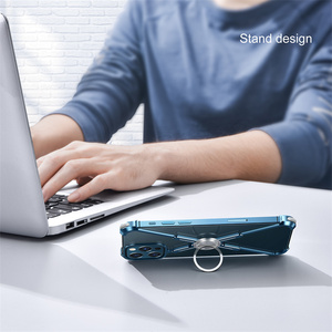 Estetica custodia per telefono in metallo per iPhone 13/14 13pro/14pro 13 pro <span class=keywords><strong>Max</strong></span>/14 pro <span class=keywords><strong>Max</strong></span> Luxury Frame Airbag Cover posteriore antiurto per paraurti - Product Image 6