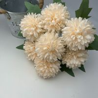 Décoration de fleurs de marguerite pour la Saint-Valentin, en soie et plastique, 7 têtes, accessoires de tir de boules, simulation, aménagement de lieu, vente en gros