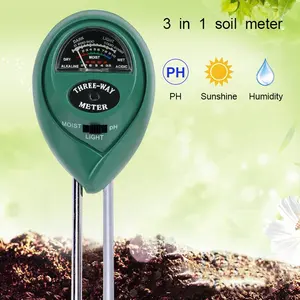 Medidor de ph 3 en 1 para tierra y jardín, rango de medición de humedad y PH del suelo