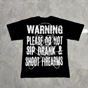 T-shirt da <span class=keywords><strong>uomo</strong></span> con stampa 'That's AWFUL Lot Cough Syrup' in nero, design classico alla moda, lavorazione a maglia, produzione in serie - Product Image 4