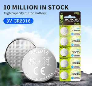 แบตเตอรี่ลิเธียมแบบกระดุม SCRCEO ราคาดี 3v รุ่น CR2016 สำหรับกุญแจรถ ของเล่น นาฬิกา - Product Image 1