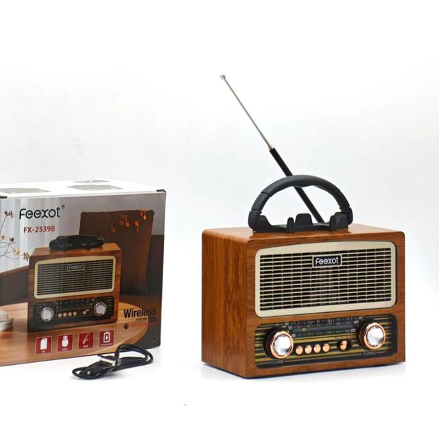 Vintage Retro Portable Radio AM FM SW 3 Band WIRELESS BT Speaker USB TF MP3 Player 18650 Rechargeable FEEXOT