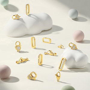 Vfook Bán Buôn Số Lượng Lớn Kết Nối Khóa Đóng Cửa 18K Vàng Thật Trang Sức Vòng Mùa Xuân Clasp Cho Tự Làm Vòng Cổ Vòng Đeo Tay - Product Image 3