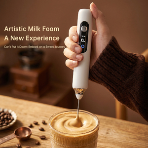Mousseur à <span class=keywords><strong>lait</strong></span> électrique portable OEM ODM rechargeable par USB, 3 vitesses, qualité alimentaire, pour Latte et Cappuccino, avec logo personnalisé - Product Image 6