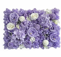 Dinding Bunga Artifisial Pernikahan Mawar Peony Hydrangea Sutra Buatan Tangan Gaya Modern Ramah Lingkungan Tahan Lama Latar Belakang