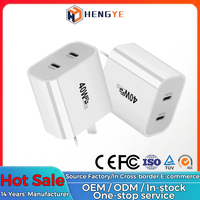 USA EU AU UK Plug 20W USB C Charger Pro Cube Wall Plug Fast Charging Block Switch Dual Type C PD Power Adapter