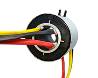 Anneau collecteur industriel traversant, diamètre intérieur 38 mm, 18 canaux 15 A, 360° °   Connecteur d'alimentation rotatif conducteur