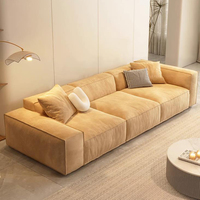 Juego de Sofás Modulares de Esquina, Sofás Modulares de Tela de Lino, Sofás Seccionales para Sala de Estar, Sofá Italiano Moderno de Lujo y Alta Calidad