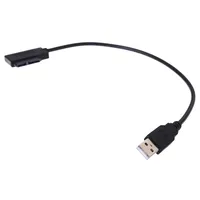 2025 Usb a 7 + 6 13pin Slim Sata/IDE Cd Dvd Rom Adaptador de cable de unidad óptica