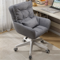 Chaise de bureau confortable à hauteur réglable, pivotante et coulissante, en cuir, ergonomique, pour chambres à coucher et salons