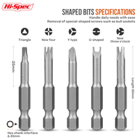 5pc 50mm Long Acier Triangle Y-point Pin Clé 3 4 Points Tournevis Bit Set Inviolable Sécurité Driver Bits OEM ODM Prêt