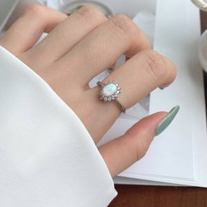 Fabbrica personalizzata Plata Esterlina 925 Joyeria Piedra Opalo all'ingrosso Moon Opal Ring vero argento Sterling 925 gioielli pietra <span class=keywords><strong>opale</strong></span> - Product Image 4