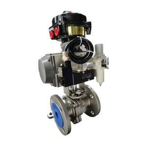 Válvula de Bola Neumática de Acero al Carbono con Revestimiento de Fluoruro OEM/ODM, Sellado de PTFE para Medios Químicos Líquidos, Válvulas con Brida - Product Image 4