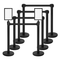 Support de contrôle en acier inoxydable pour hôtel, ligne d'isolement rétractable, barrière de ceinture, haut de boule, poteau de queue, poteau de poteau