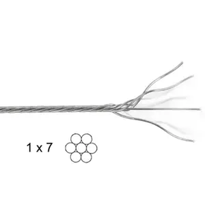 chinesischer Hersteller lieferung 1 mm 3 mm 4 mm 32 mm EN 12385-4 Edelstahldraht Seilkabel 1x7 1x19 7x7 7x19 AISI 304 316