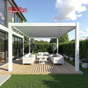 <span class=keywords><strong>Pergola</strong></span> à toit <span class=keywords><strong>rétractable</strong></span> automatique en aluminium avec rideau en <span class=keywords><strong>toile</strong></span> pour jardin, patio et espace extérieur - Product Image 1