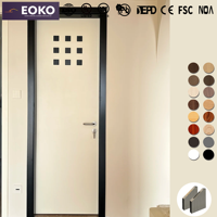 Porte intérieure en bois massif ignifugée EOKO pour projet hôtelier, style minimaliste, directement de l'usine, à battants