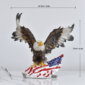 Escultura de águila de poliresina personalizada, artesanía de resina, decoración Patriótica para el 4 de julio, día de la Independencia Americana, gnomos, <span class=keywords><strong>perro</strong></span>, estatua de Águila - Product Image 2