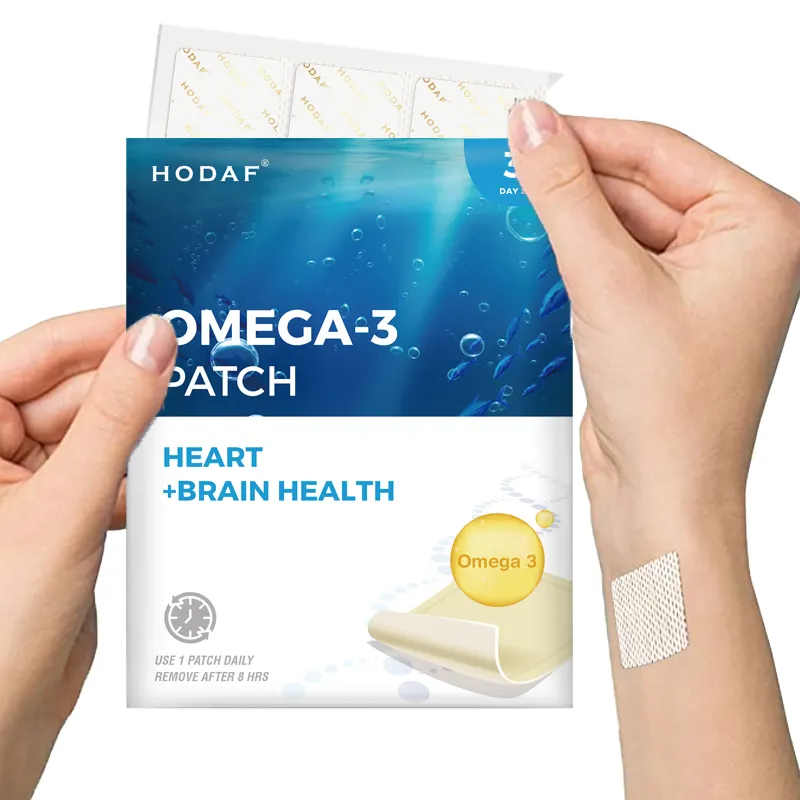 Kostenlose Probe High DHA Omega-3 Fettsäuren Pflanzliches Fischöl Alternatives aktuelles Pflaster