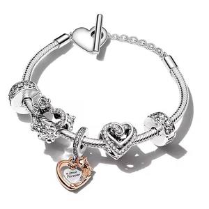 Abalorio de Plata de Ley 925 Original con Diseño de Océano Azul, Compatible con <span class=keywords><strong>Pulseras</strong></span> <span class=keywords><strong>Pandora</strong></span> para Mujer, Joyería Romántica y Exquisita para Regalo - Product Image 4
