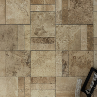Carrelage effet pierre calcaire beige rétro, carrelage de sol vintage antidérapant pour cour