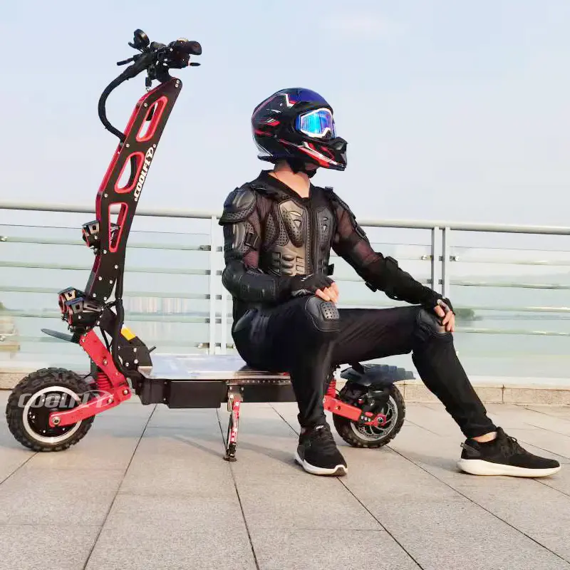Popular 2024 11inch 60v 6000w folding big wheel adult scooter electric motorcycle with high quality