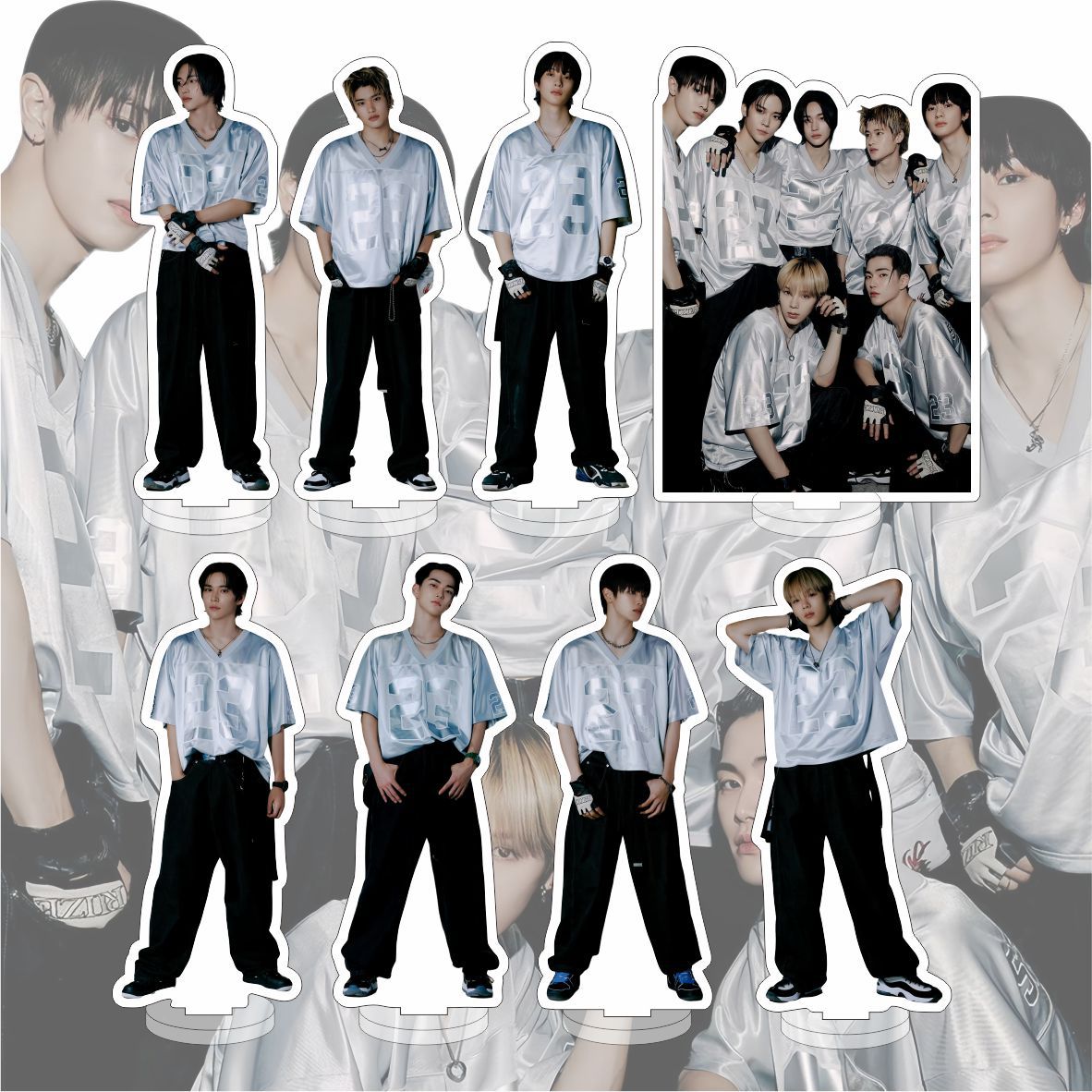 KPOP Idol 15CM Big RIIZE Transparent Plastic Standee