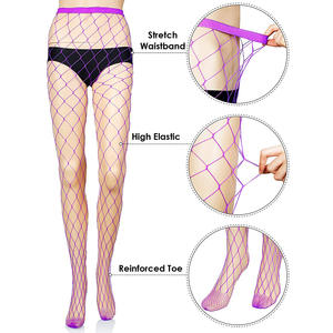 KTS358 OEM Filet de pêche taille haute d'été personnalisé <span class=keywords><strong>Passion</strong></span> Séduction Ladies Perspective Chaussettes résille une pièce pour femmes - Product Image 4