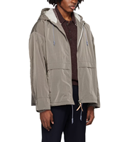 Veste tactique oversize en polyester entièrement blanche pour homme Nortfacee, imperméable, réversible, brodée, pour l'hiver et les activités de plein air