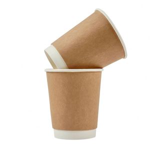 Gobelets en papier à double paroi de 4 oz en pâte de bois, personnalisables avec logo, pour café, vente en gros, usine chinoise - Product Image 5