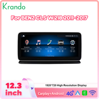Krando 12.3 pouces, système multimédia automobile pour Mercedes Benz Classe CLS W218 2011 - 2018, autoradio Android, radio de voiture GPS, CarPlay sans fil, 128 Go